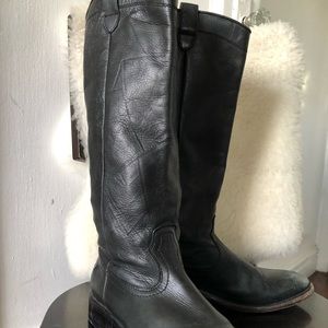 Trask black leather riding boots